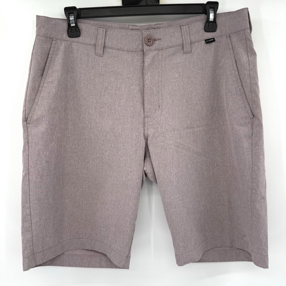 Travis Mathew Shorts Mens 32 Brown Heathered Beck Golf Performance Stretch
